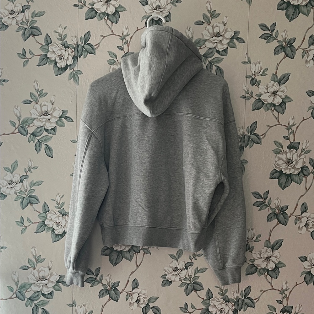 💁♀️WOMENS GAP Light Gray Hoodie with Pink Logo - Picture 6 of 9